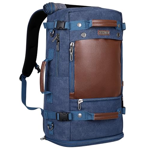 WITZMAN Canvas Rucksack Vintage Reiserucksack...
