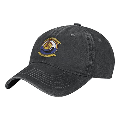 Us Navy Hsl-37 Easy Riders Unisex Sandwich Cap Denim Hats Baseball Cap
