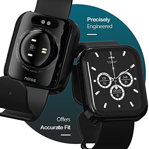 Image of Sounce Protective Case Cover Compatible Noise Colorfit Ultra /Noise Colorfit Ultra Buzz Overall Protective Case TPU HD Clear Ultra-Thin Cover with Unbreakable Screen Guard - Black