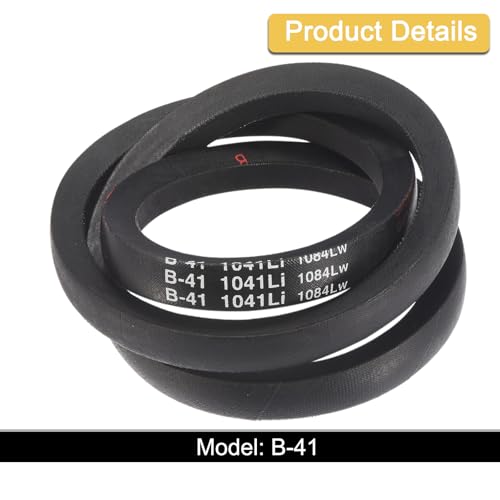 Image of uxcell 3 Pack B-41 Classic Timing V-Belt, 44 inch Outside Circumference, Black, Industrial Rubber V-Belt for Machinery Equipment