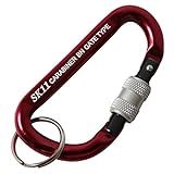 SK11(エスケー11) ロックカラビナ 脱落防止・ネジロック機能 BN レッド 6×60mm SAC-660BN