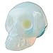 Rockcloud Healing Crystal Stone Human Reiki Skull Figurine Statue Sculptures Opalite 1.5