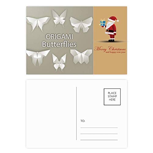 Cartes postales papillon abstrait blanc lot de 20, correspondance et correspondance design