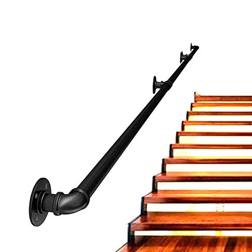 Main courante escalier extérieur intérieur 20ft kit rampe murale fer - 2