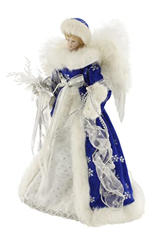 Windy Hill Collection 14" Inch Standing Blue Angel Christmas Tree Topper Or Table Top 414530 #TOP1