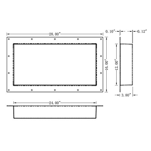 Recessed Shower Niche Single Shelf 16