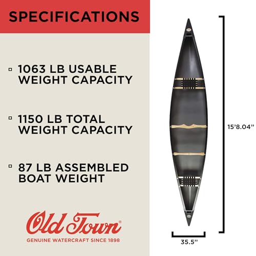 Old Town Discovery 158 Recreational Canoe, 2 Person, 15 ft 8.04 in, Green