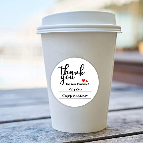 Thank You For Your Purchase Stickers,Thank You Labels With Lines,Writable Stickers For Business,Bakery,Cafe,Boutiques,2 Inch 500 Pcs Per Pack #TOP1