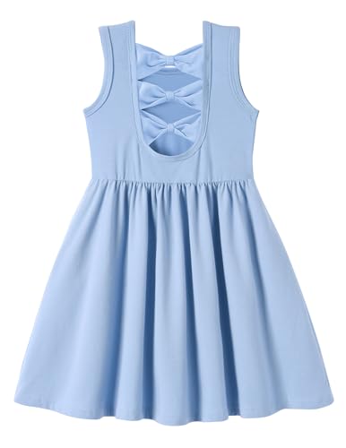 Arshiner Toddlers Blue Dress – Summer Boho Style for Girls, Perfect Spring Outfit, Size 5T