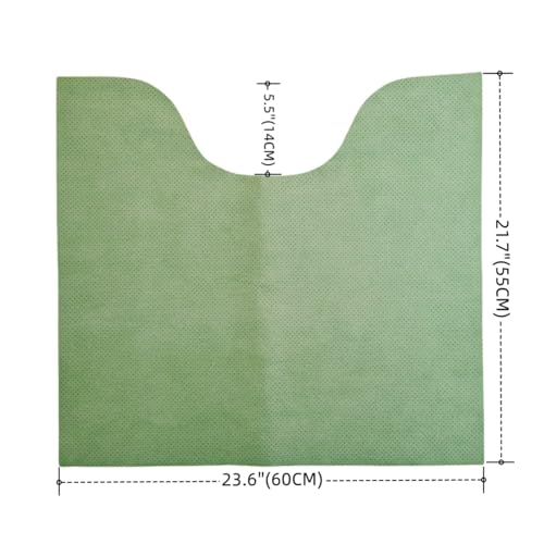 Image of Green Disposable Toilet Mats for Clean and Hygienic Bathroom,Upgraded Disposable Toilet Mat for Children& Adults,Super Absorbent Toilet Floor mats, Non-Slip, U-Shape Potty Training-25 Pack,24 inch x 22 inch