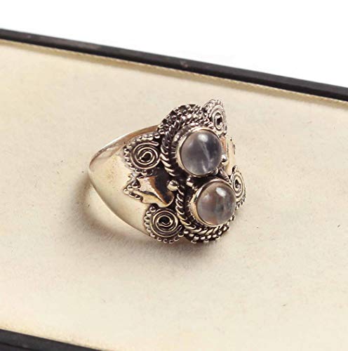 Bague en argent 925 et labradorite véritable éclat cabochon
