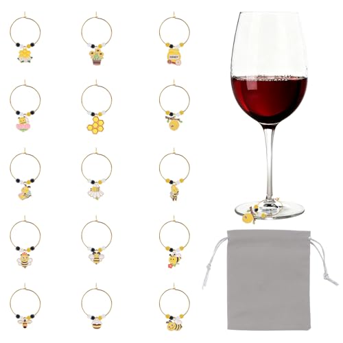 Marqueurs de verre pour enterrement de vie de jeune fille : breloques rouges de fête