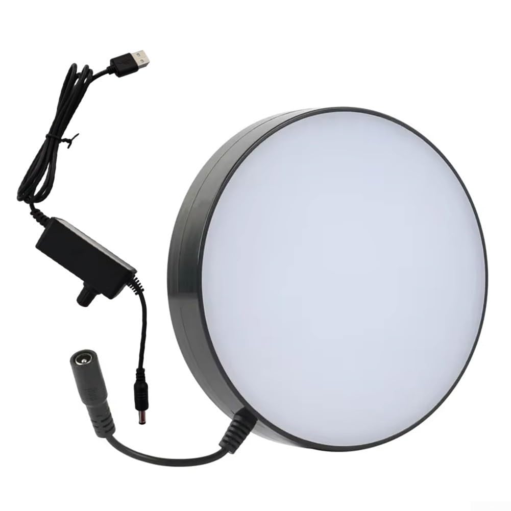 LED-Ringlicht für Mikroskope, einstellbare Helligkeit 0-100%, gleichmäßige Ausleuchtung hoher Farbwiedergabeindex, stabiles ABS-Material für Labor und Schule, 133mm Durchmesser