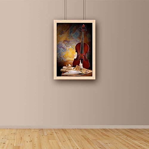 Image of ArtzFolio Antique Music Tabletop Painting Natural Brown Frame 6 x 8.3 inch (15 x 21 cms)
