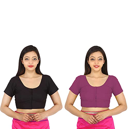 Image of Namita Women's Rubia Cotton Solid Half Sleeve Blouse