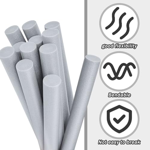 Image of Leyndo 12 Pcs 1.5 inchx 25.4 inch Long Backer Rod Closed Cell Caulking Filler Rope Concrete Crack Filler Expansion Joint Strips Caulk Saver Foam for Joints Crack Filling(Gray)