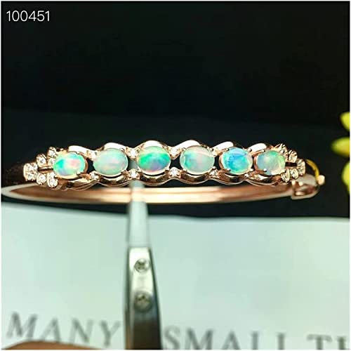 Bracelet en opale naturelle et véritable monté sur argent 925 de mode