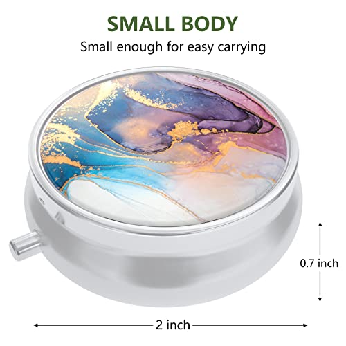 Image of Pill Box, Small Pill Case for Purse & Pocket, Travel Medicine Organizer | Cute Travel Medicine Organizer, Portable Medicine Container Holder to Hold Vitamins, Medication, Fish Oil & Supplement