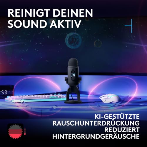Logitech G Blue Yeti 2 USB-Mikrofon für Gaming, Streaming & Urheber