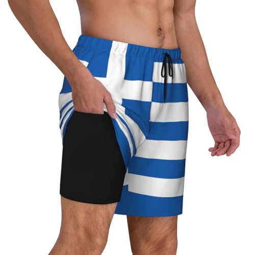 Lithuania Lithuanian Flag Mens Swim Trunks with Compression Liner 2 in 1 Quick Dry Bathing2