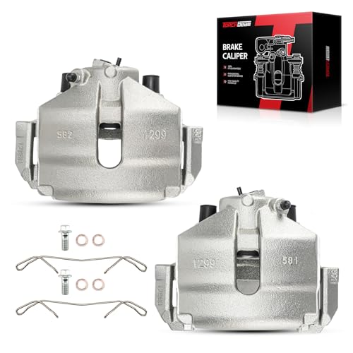 Image of Torchbeam Front Brake Calipers Set for Volkswagen 2005-2014 Jetta 2.5L, Volkswagen 2013-2018 Jetta 1.4T, Front Left and Front Right Calipers Replace # 19B2974+19B2975