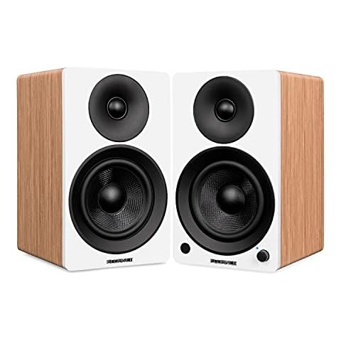 Fluance Ai41 Powered 2-Way 2.0 Stereo Bookshelf Speakers with 5" Drivers, 90W Amplifier for Turntable, TV, PC and Bluetooth 5 Wireless Music Streaming with RCA, Optical & Subwoofer Out (Lucky Bamboo) Cover