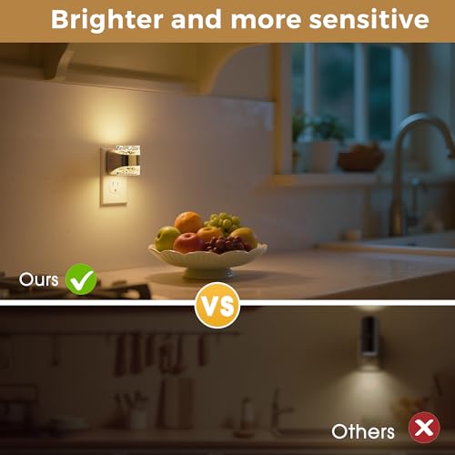 Image of L LOHAS LED 4 Pack 3CCT Night Lights Plug into Wall, 3000K /4000k /5000K Adjustable Color Temperature Night Light,Bubble Nightlight with Dusk to Dawn Sensor for Rooms Bathroom Hallway