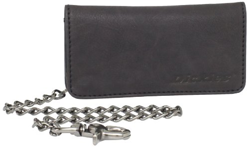 Dickies Men's Bifold Chain Wallet-High Security with ID Window and Credit Card Pockets