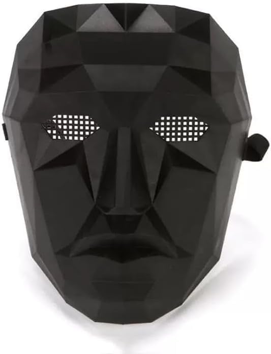 Yeesabella Korean Traditional Game Guard Mask, Novelty Masks Circle Triangle Square Boss Front Frontman