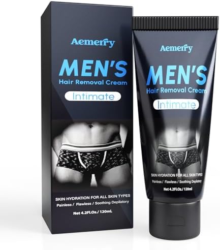 Intimate Hair Removal Cream for Men: Effective Painless Flawless Depilatory Cream for arms legs chest and Pubic Area - Suitable for All Skin Types