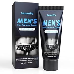 Intimate Hair Removal Cream for Men: Effective Painless Flawless Depilatory Cream for arms legs chest and Pubic Area – Suitable for All Skin Types