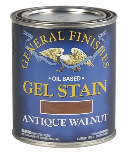 General Finishes Oil Base Gel Stain, 1 Quart, Antique Walnut
