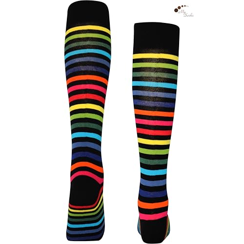 Image of Mysocks Unisex Extra Fine Combed Cotton Rainbow Socks | Seamless Toe | Reflect Your Style | Make Your Steps Enjoyable