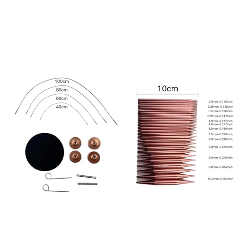 Aiguilles à tricoter circulaires interchangeables pour tricoter pulls et manches sans couture - 6