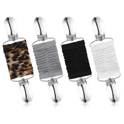 Image of JJUNW 4Pcs Dress Clips Back Cinch, Waist Cincher Clip Sweater Clips, Cinch Clip Fit Dress Cincher Clips Retro Cardigan Collar Clip Brooch Clip for Women pant clips for waist tightener