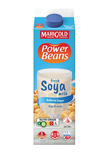 Marigold Powerbeans Fresh Soya Milk Hi-Calcium Reduced Sugar 946ml - Chilled