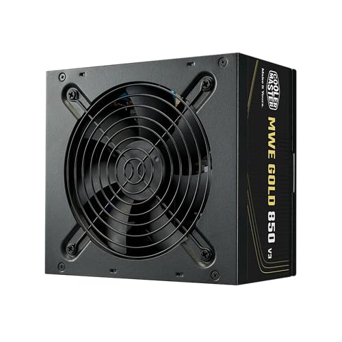 COOLER MASTER, FONTE COOLER MASTER ATX 3.1 850W MWE GOLD 850 V3 PFC ATIVO 80 PLUS GOLD COM CABO DE FORCA GARANTIA 5 ANOS