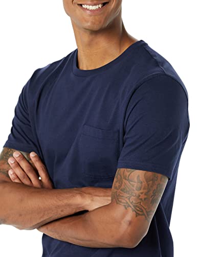 Image of Amazon Essentials Men's Short-Sleeve Crewneck Pocket T-Shirts, Pack of 2