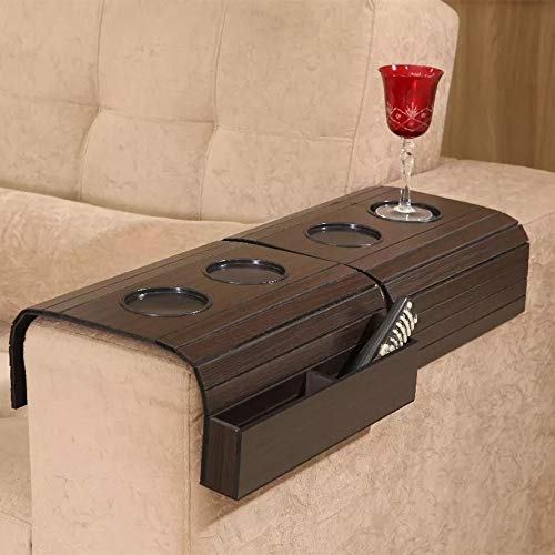 Kit 2 Esteira Para Braço de Sofá C/Porta Copos Porta Controle