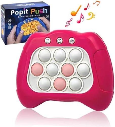 Schnelle Push Blasen Spielkonsole|Button Puzzle Pop Light up Spiel|Dekompression Breakthrough Puzzle Game Machine|Sensorische Zappelspielzeug für Autismus,Hand Eye Koordinierungssp