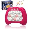 Fast Push Bubbles Game Console|Button Puzzle Pop Light up Game|Decompression Breakthrough Puzzle Game Machine|Sensory Fidget Toys for Autism, Hand Eye Coordination Game (pink)