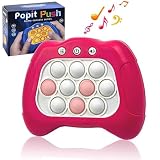 Jastown Console de Jeu Fast Push Bubbles,Pop it Lumineux,Jeu Pop Puzzle de Light Bouton,Jeu Pop it électronique,Pop it up,Jeu electronique pour Enfants de 3-12 Ans(Pink)