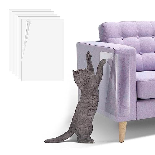 5 Piezas Protector Sofa Gatos Arañazo Protector Muebles Gatos Antiarañazos Gatos Sofas Antigatos Protector de Sofa Anti Gatos Adhesivas Funda Sofa Gatos Protector Puertas Arañazos Perro para Sofá