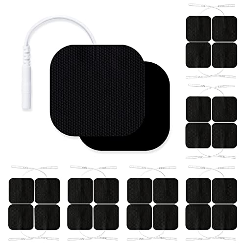 Image of 24 Pack 2''X2'' Large TENS Unit Electrode Pads, Black