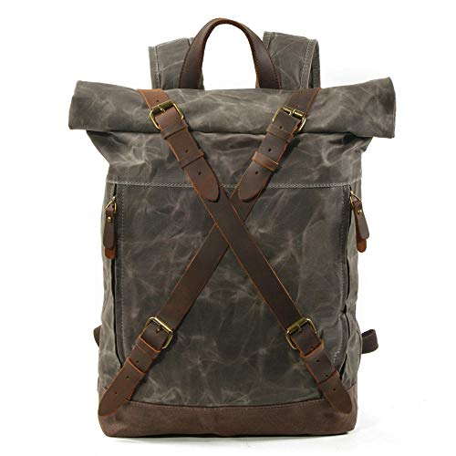 Sac à dos pour hommes antivol imperméable vert foncé voyage - 2