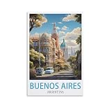 HXHNFERR Buenos Aires Argentinien Vintage-Reiseposter, 20 x 