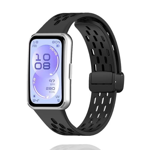 [AnnTec] For HUAWEI Band 11 / HUAWEI Band 11 Pro �����x���g �o���h �R���p�`�u�� �t�@�E�F�C�o���h �����o���h �ւ��x���g �V���R���� �}�O�l�b�g�N���X�v �X�|�[�c�o���h �h�� �ʋC�� �_�炩�� ���߉\ 