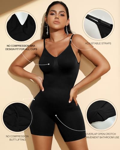Shapewear Bodysuit for Women Seamless Backless Tummy Control Bodysuits Body Shaper Jumpsuits Tank Tops3