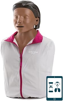 Laerdal Little Anne QCPR Dark | Adult CPR Manikin with Feedback - Bluetooth Connectivity & App Compatible