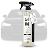 LionsWay: Limpieza de Coche en Seco con Cera de Carnauba. Detailing Profesional. Abrillantador Potente sin Agua. Tratamiento Cerámico Rápido para Coche y Moto. (Dry Wash 1000ml, Sin Bayeta).